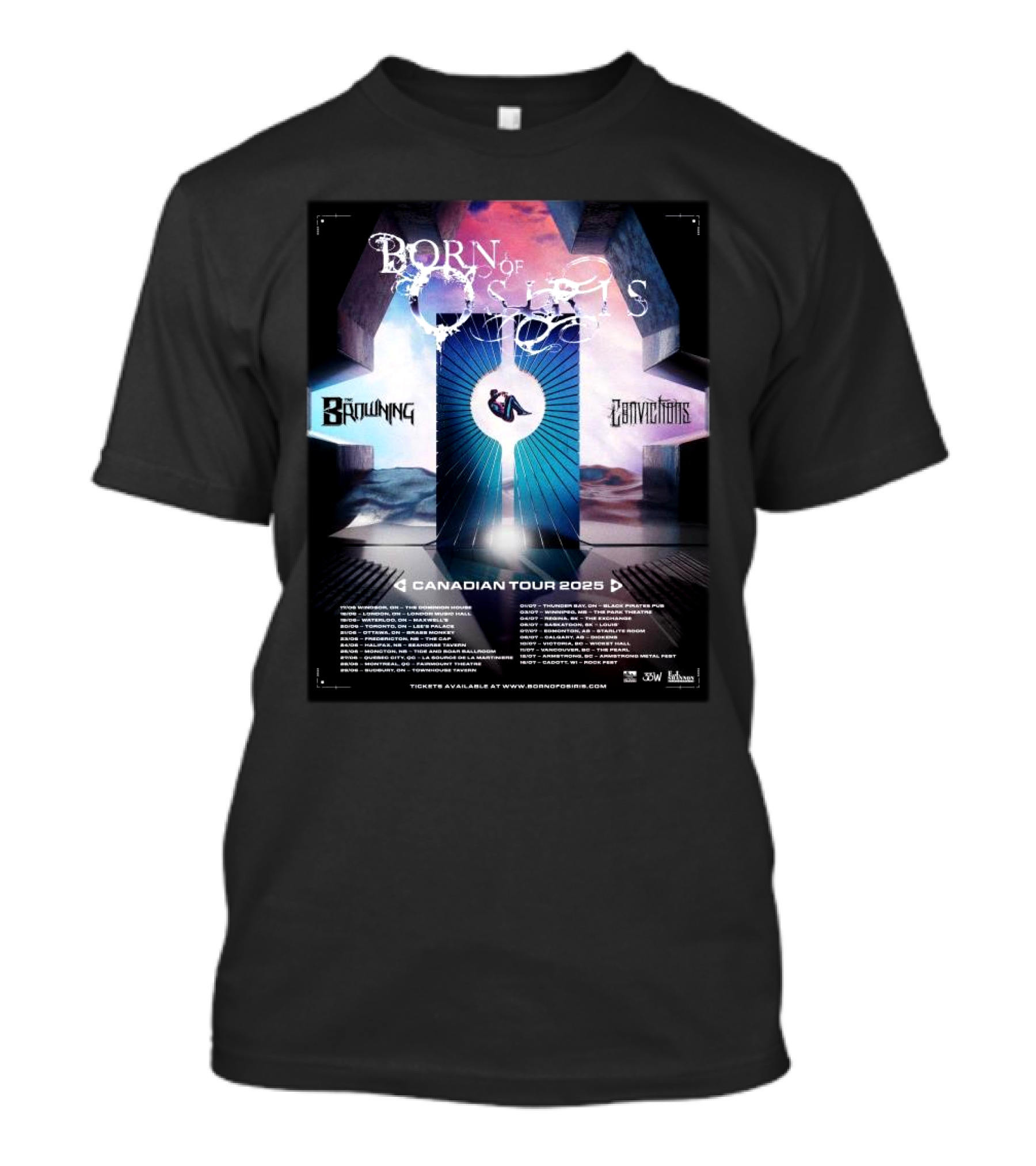 Born Of Osiris The Browning Convictions Canadian Tour Dates 2025 T-Shirt