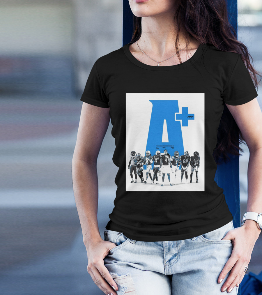 The Carolina Panthers A+ Draft Grade PFF Cam Jackson Lathan Ransom T-Shirt