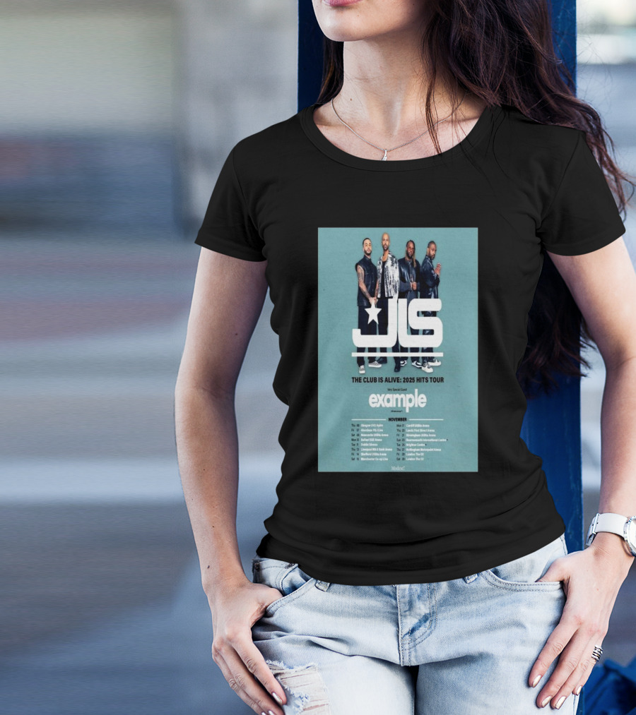 JLS The Club Is Alive 2025 Hits Tour Dates Featuring Special Guest Example T-Shirt