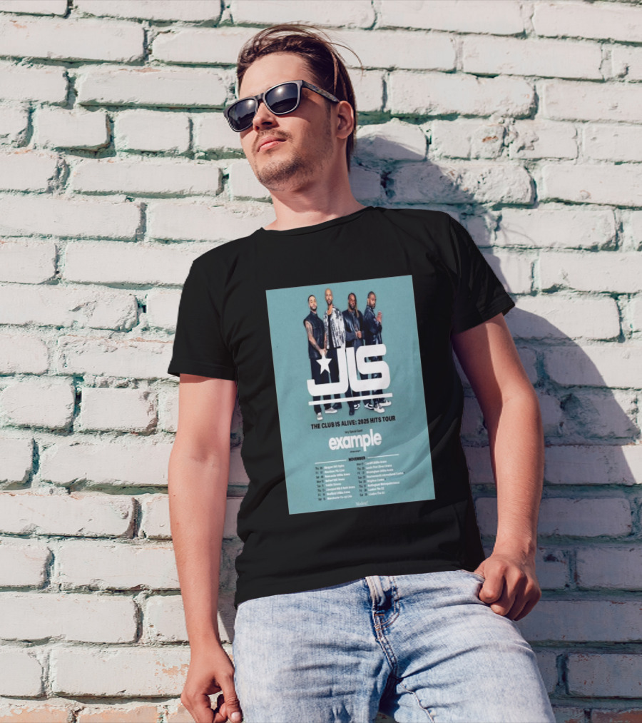 JLS The Club Is Alive 2025 Hits Tour Dates Featuring Special Guest Example T-Shirt