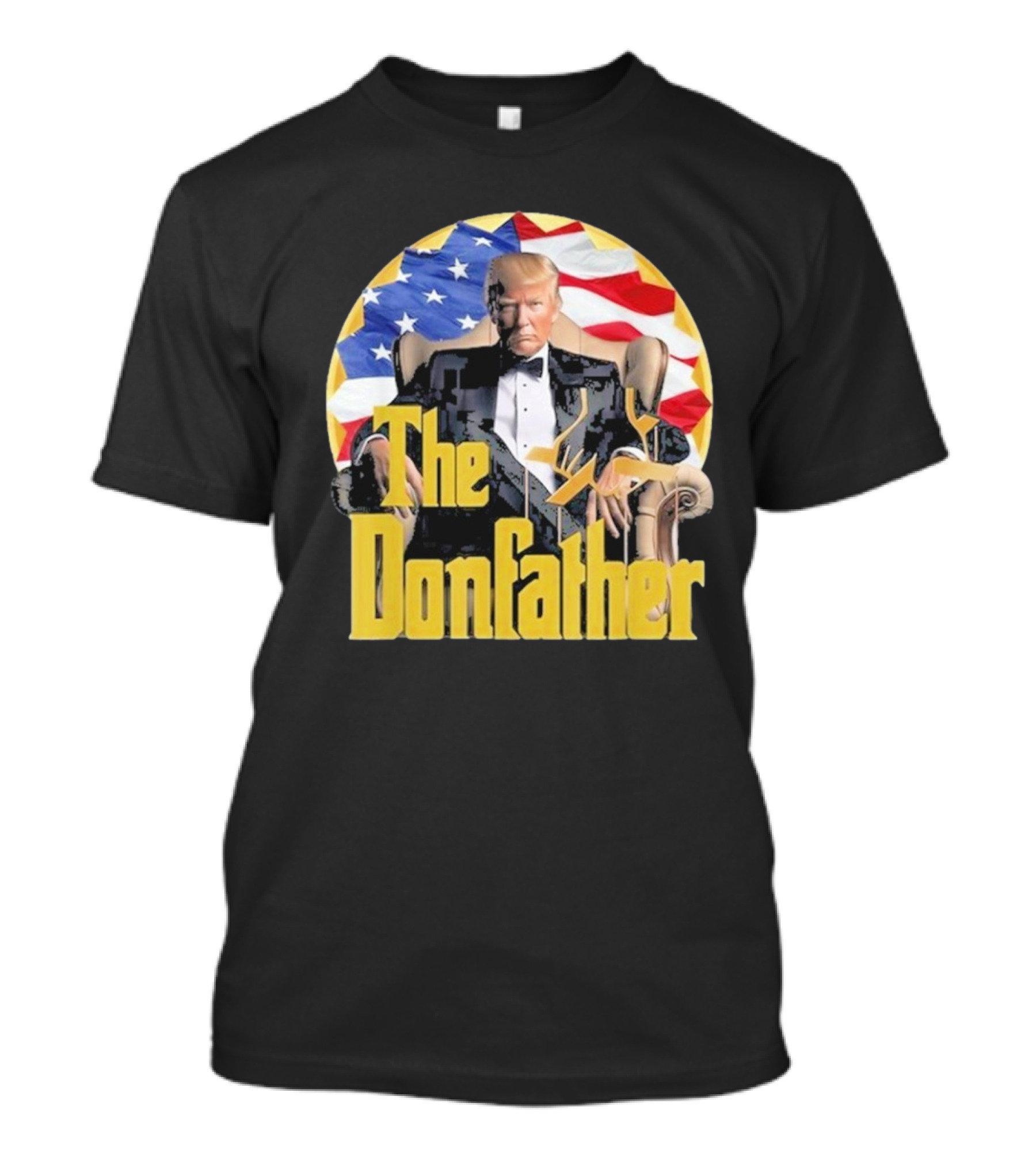 The Donfather Trump American Flag Tuxedo T-Shirt