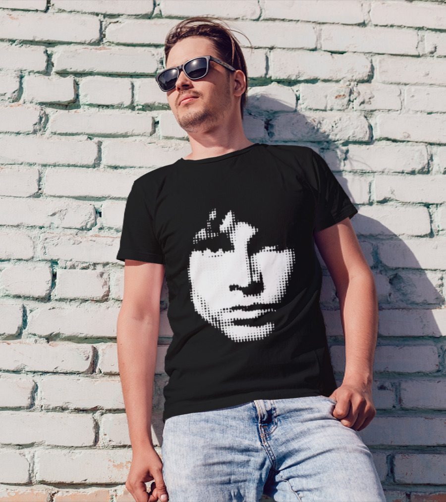 The Doors Jim Morrison Anniversary Retro Face Dot Style T-Shirt