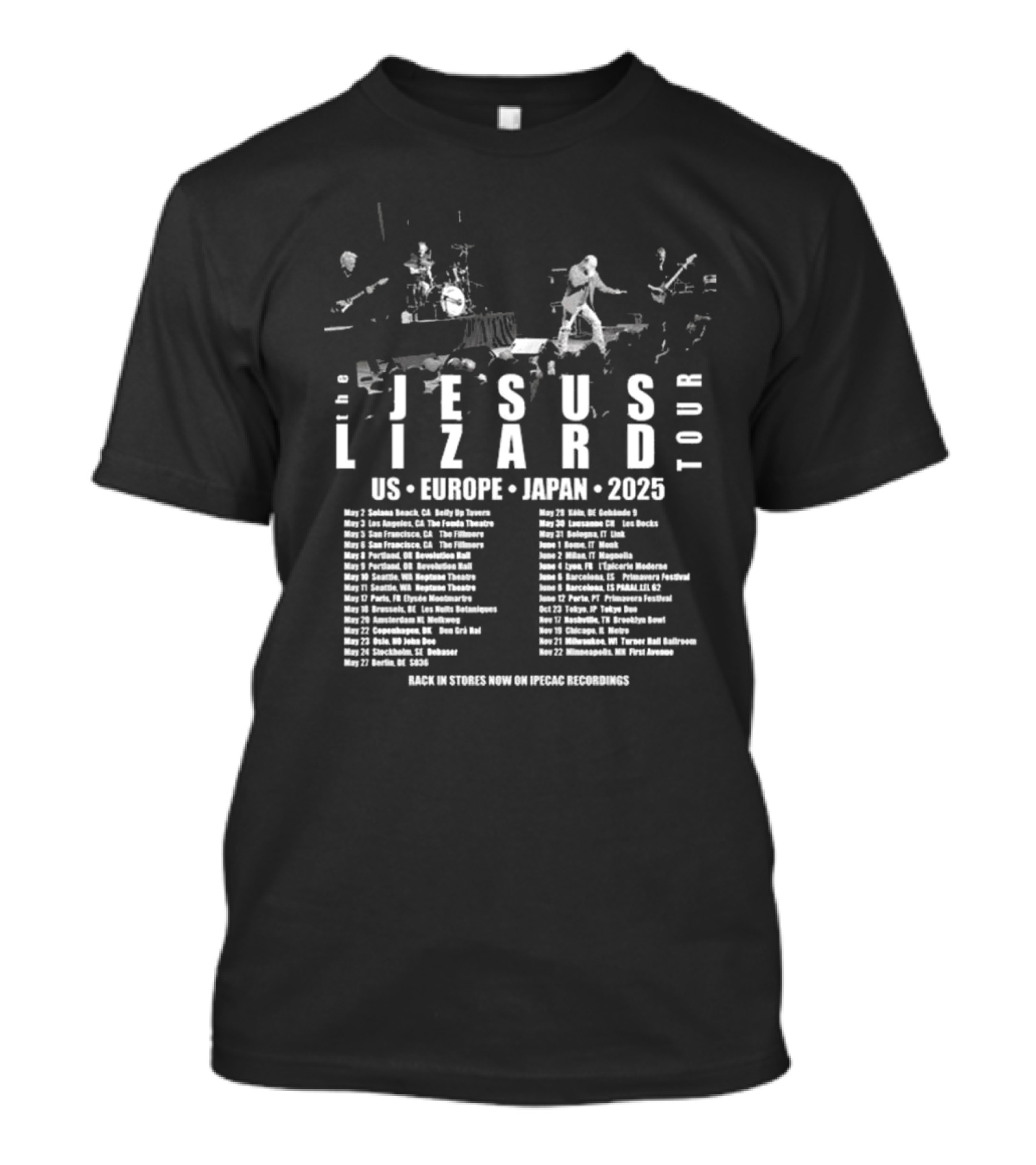 The Jesus Lizard Tour 2025 US Europe Japan Dates List T-Shirt