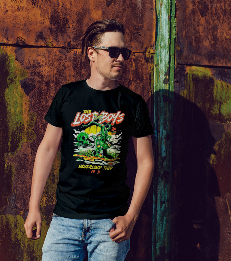 The Lost Boys Neverland Tour 1953 Tree And Skull Island Scene T-Shirt