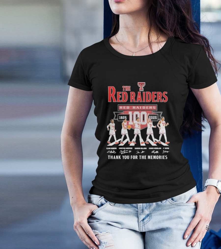 The Red Raiders Abbey Road 100 Years 1925 2025 Thank You For The Memories T-Shirt