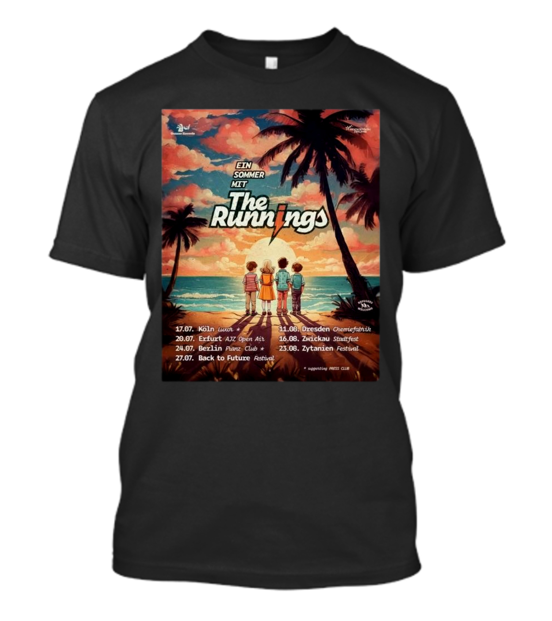 The Runnings Ein Sommer Mit Tour Köln Erfurt Berlin Back To Future Dresden Zwickau Zytanien 2025 T-Shirt