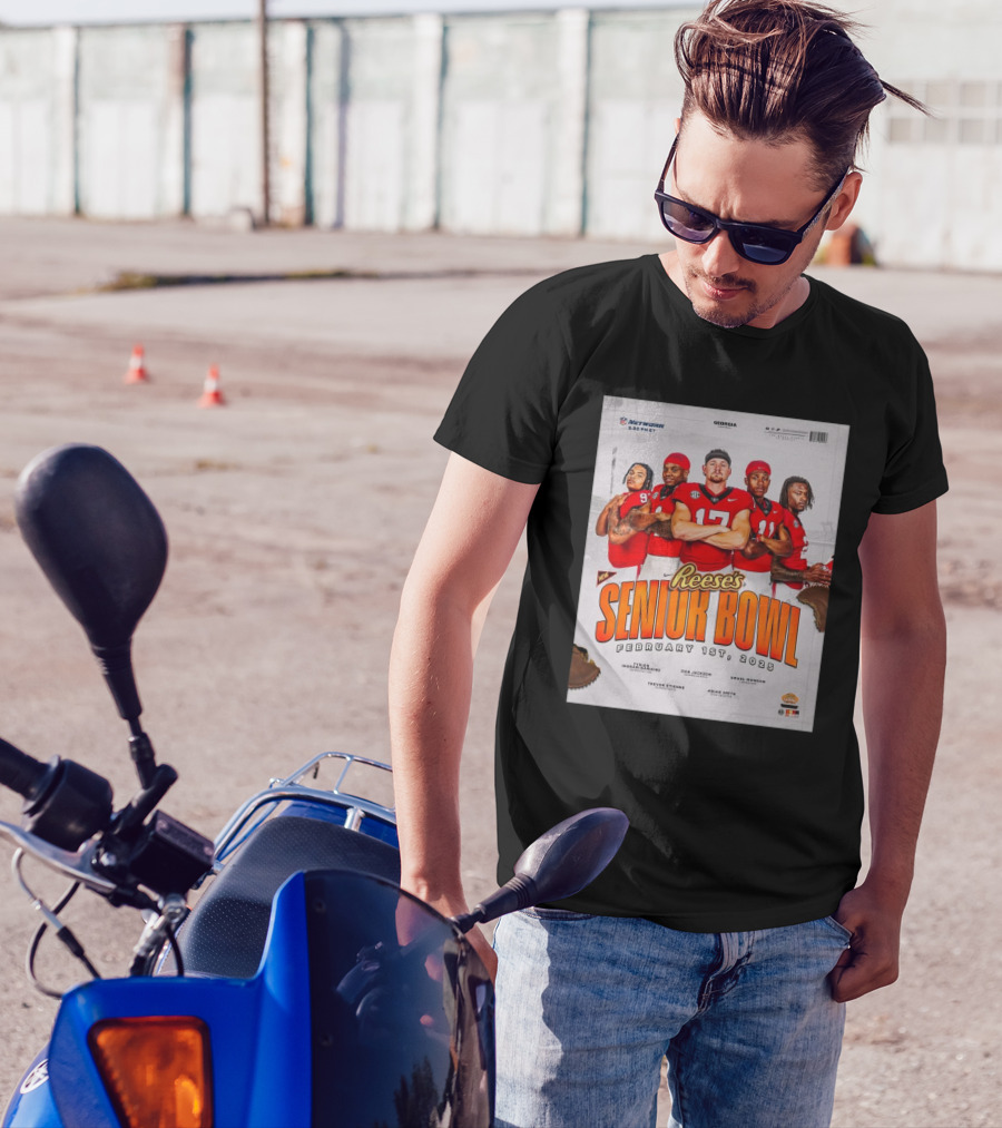 Reese's Senior Bowl 2025 Georgia Bulldogs Tyrion Ingram-Dawkins Dan Jackson Smael Mondon Trevor Etienne Arian Smith T-Shirt