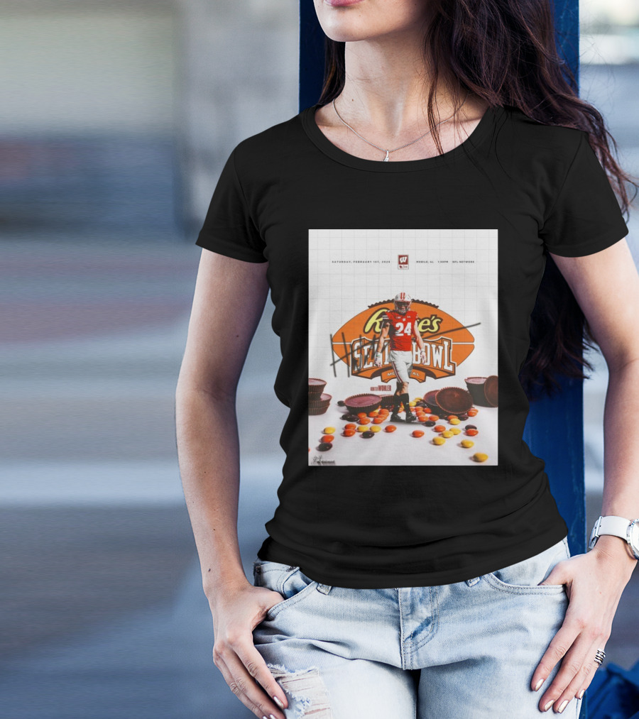 Hunter Wohler Wisconsin Badgers Reese's Senior Bowl February 1st 2025 Mobile AL Football Event T-Shirt