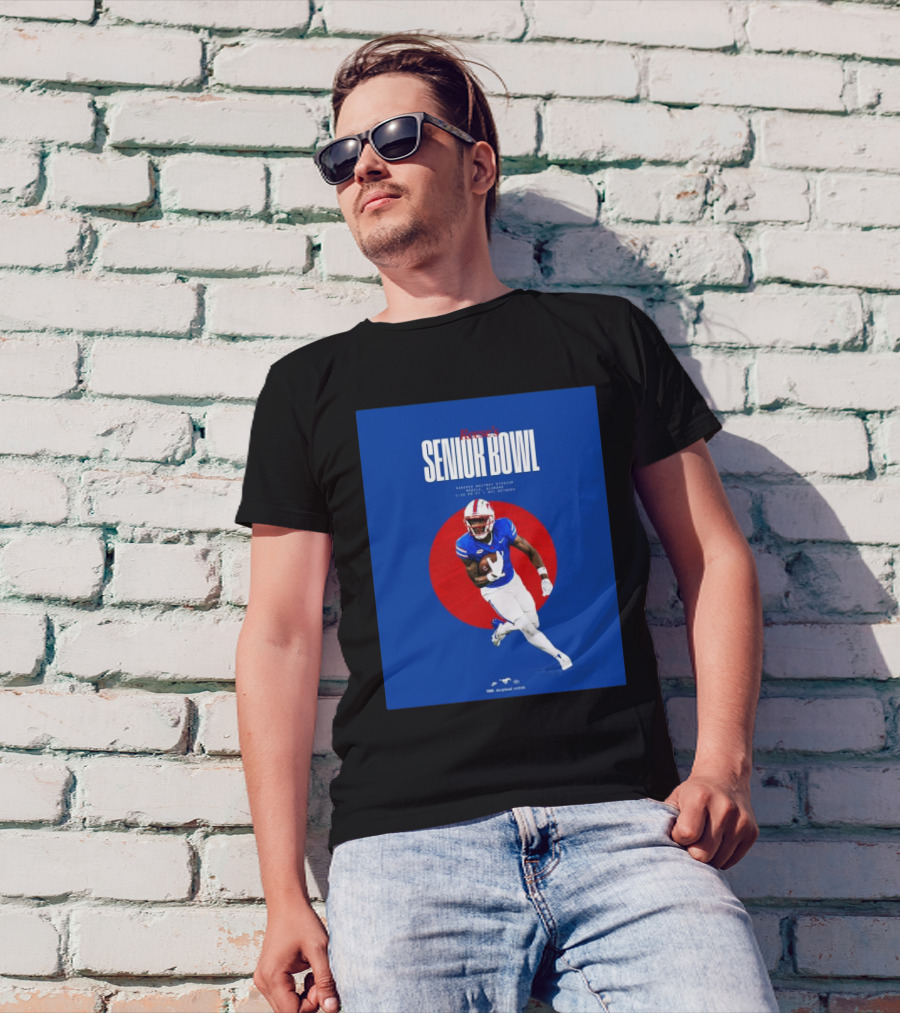 Reese's Senior Bowl Hancock Whitney Stadium Mobile Alabama Brashard Smith SMU Football 2025 T-Shirt