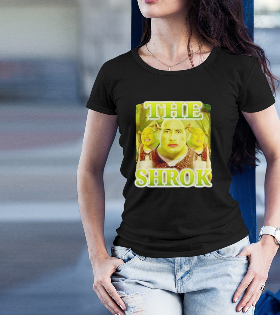 Shrek And The Rock Mashup - The Shrok Face Blend T-Shirt