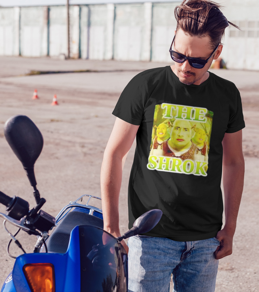 Shrek And The Rock Mashup - The Shrok Face Blend T-Shirt