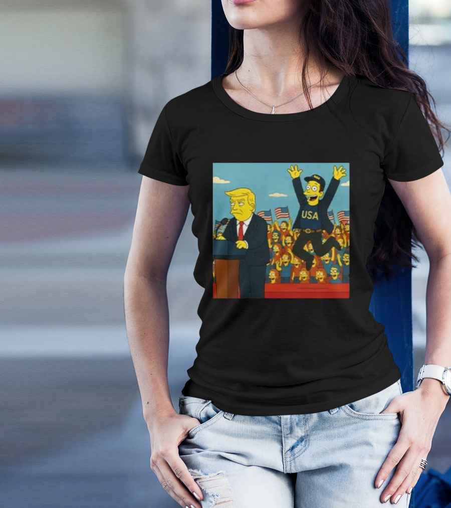 The Simpsons Make America Great Again 2025 USA Crowd Scene T-Shirt