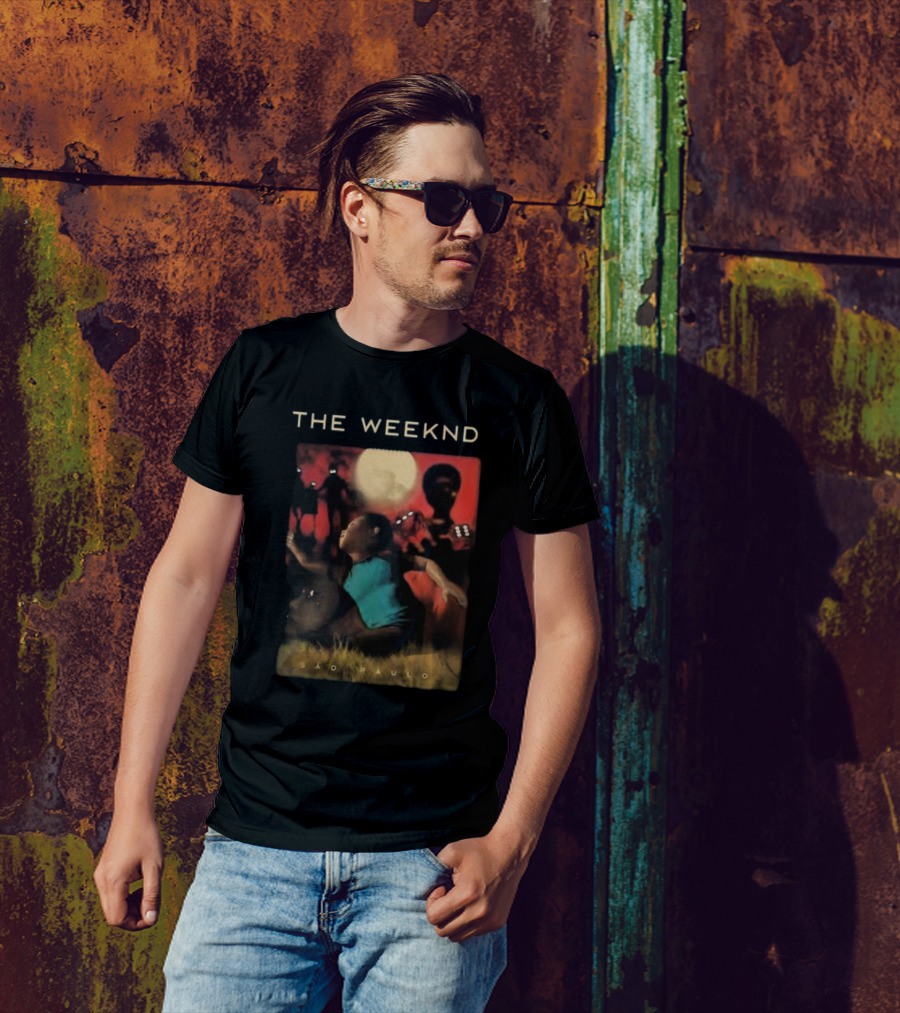 The Weeknd São Paulo Moonlit Shadow Scene T-Shirt