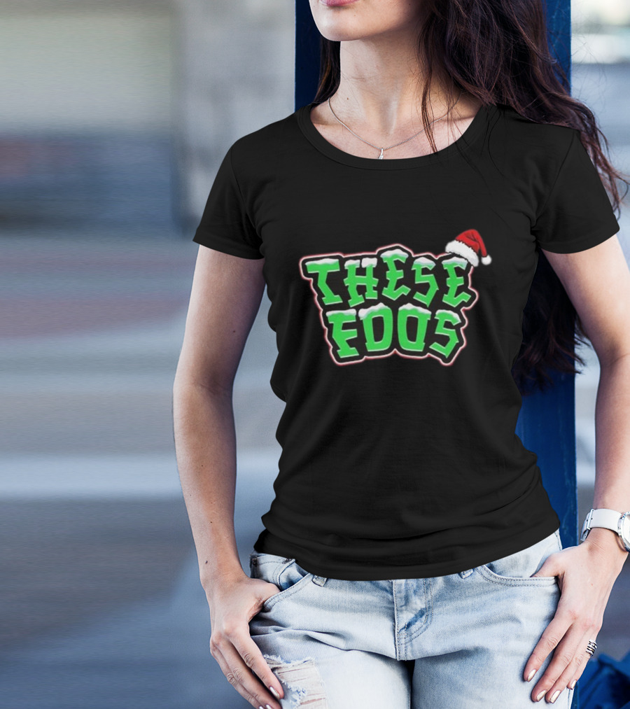 These Foos Santa Hat Christmas Spirit T-Shirt