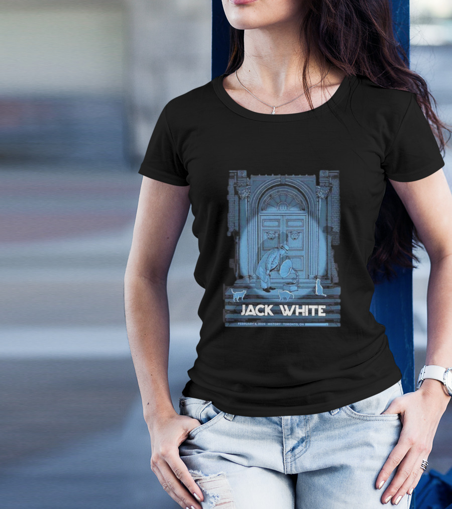 Jack White February 6 2025 No Name Tour History Toronto ON Cats And Phonograph T-Shirt