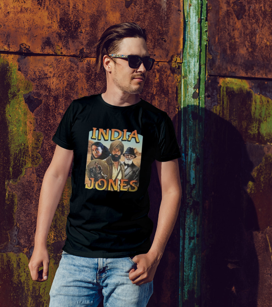 India Jones Bollywood Style Adventure Detailing T-Shirt