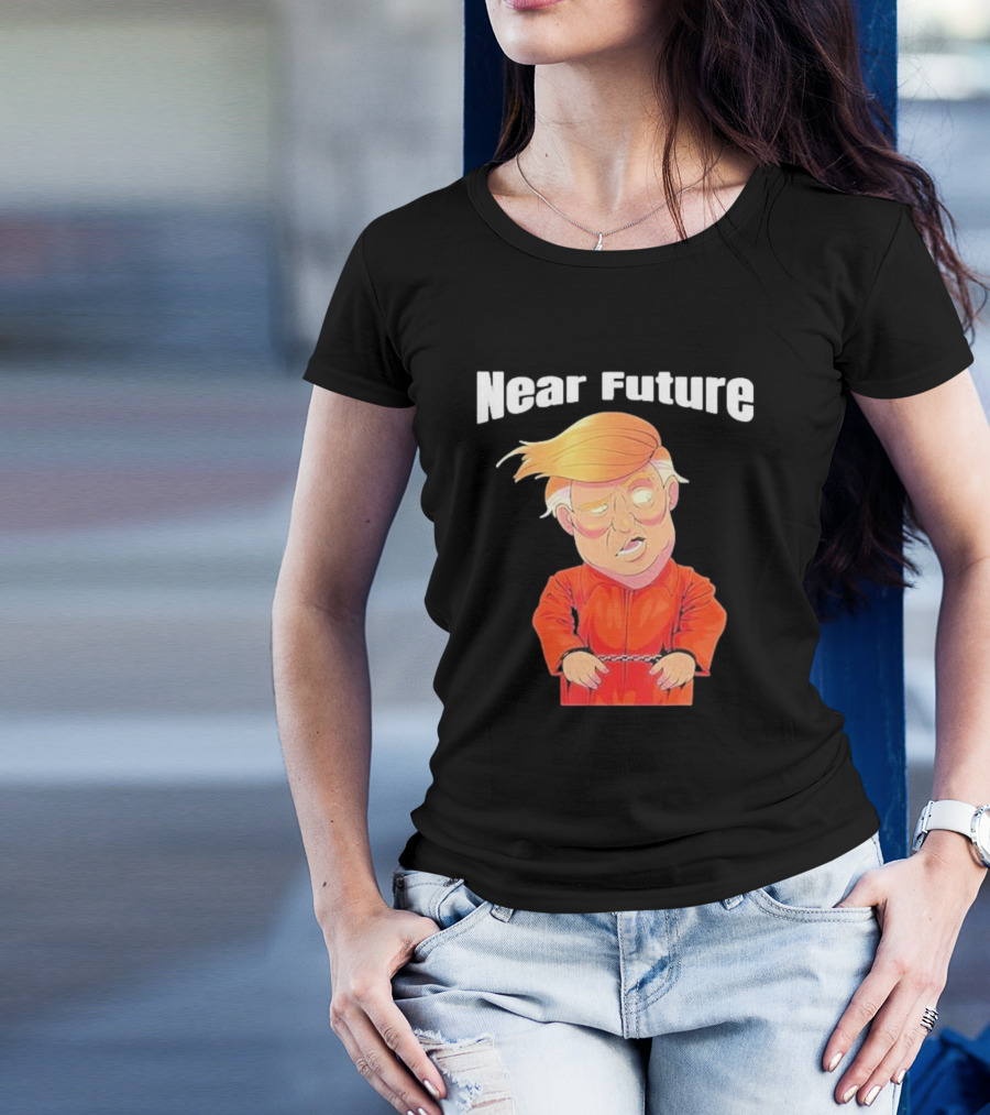 Trump Near Future Lock Him Up Orange Prison Jumpsuit T-Shirt