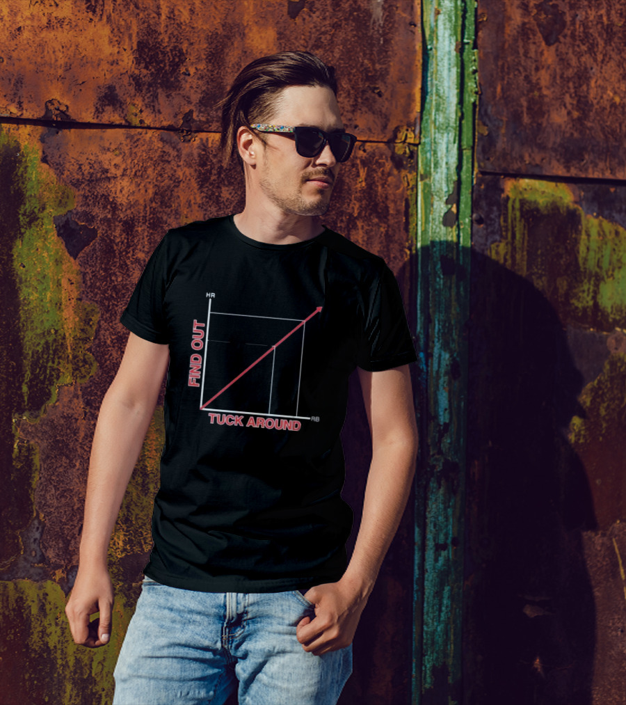 Tuck Around Find Out Linear Graph WitH RB And KB Axis T-Shirt