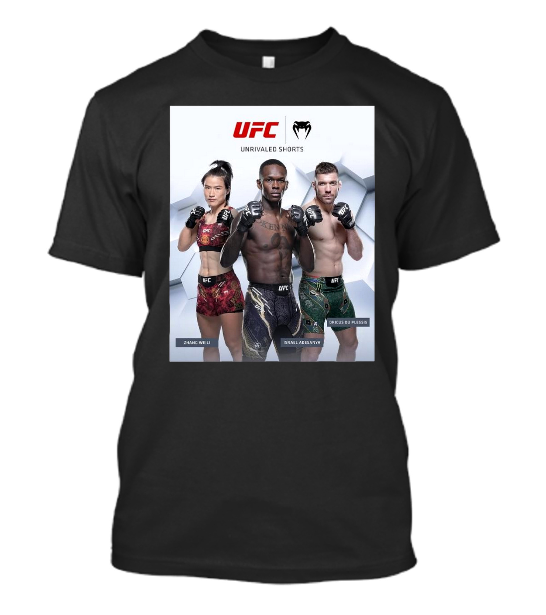 UFC Unrivaled Shorts Zhang Weili Israel Adesanya Dricus Du Plessis T-Shirt