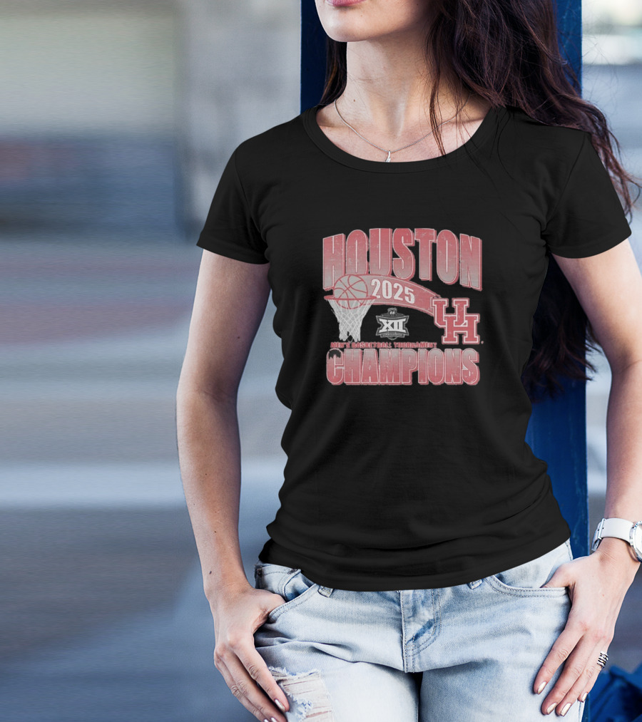 University Of Houston 2025 Men’s Basketball Tournament Big 12 Champions T-Shirt