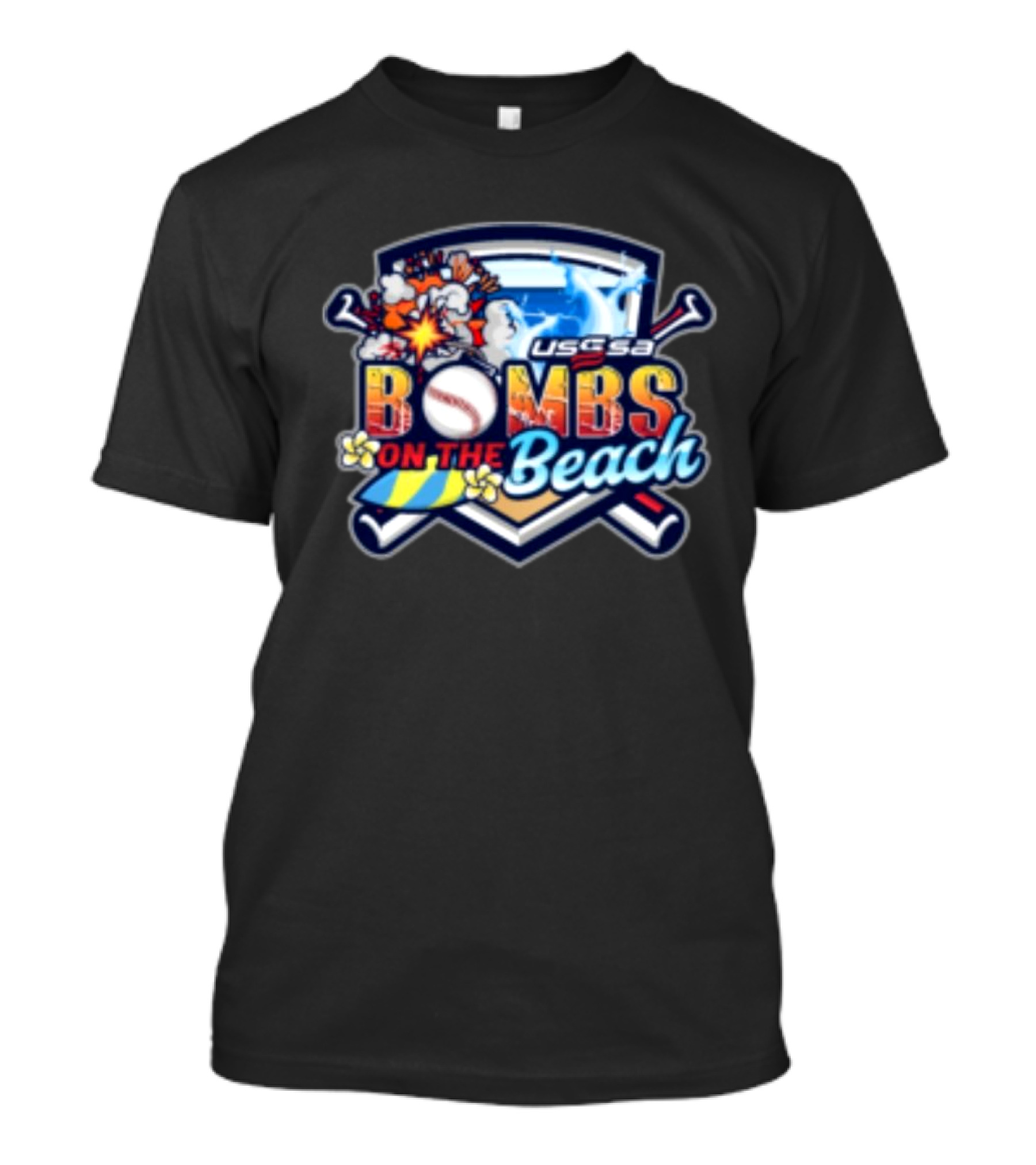 USSSA Bombs On The Beach March 29-30 2025 Baseball Event T-Shirt