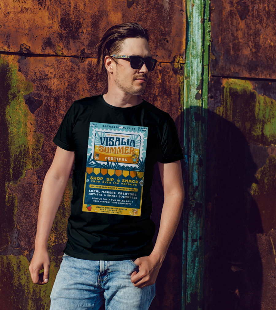 INT Events Presents Visalia Summer Festival 2025 Free Entry Local Makers Creators July 26 Visalia Convention Center T-Shirt