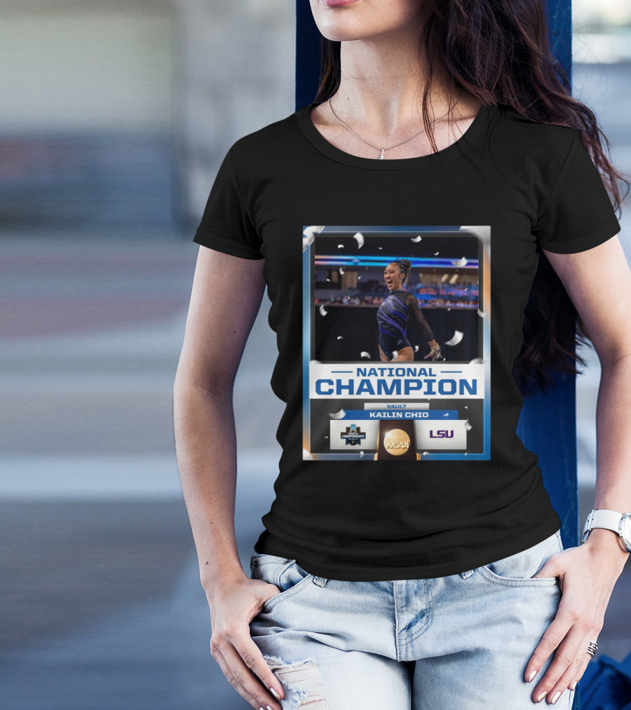 LSU Tigers Gymnastics Vault National Champion Kailin Chio NCAA Championships T-Shirt