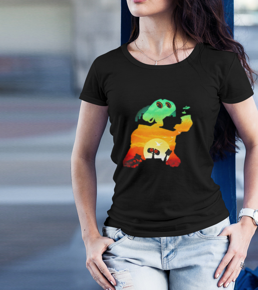 Wall-E Cosmic Recycler Sunset Silhouette T-Shirt