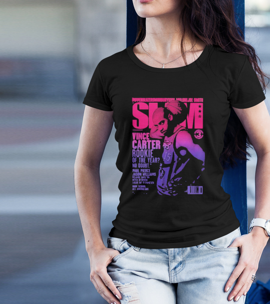 Vince Carter Toronto Rookie Of The Year 1999 SLAM 15 Gradient T-Shirt