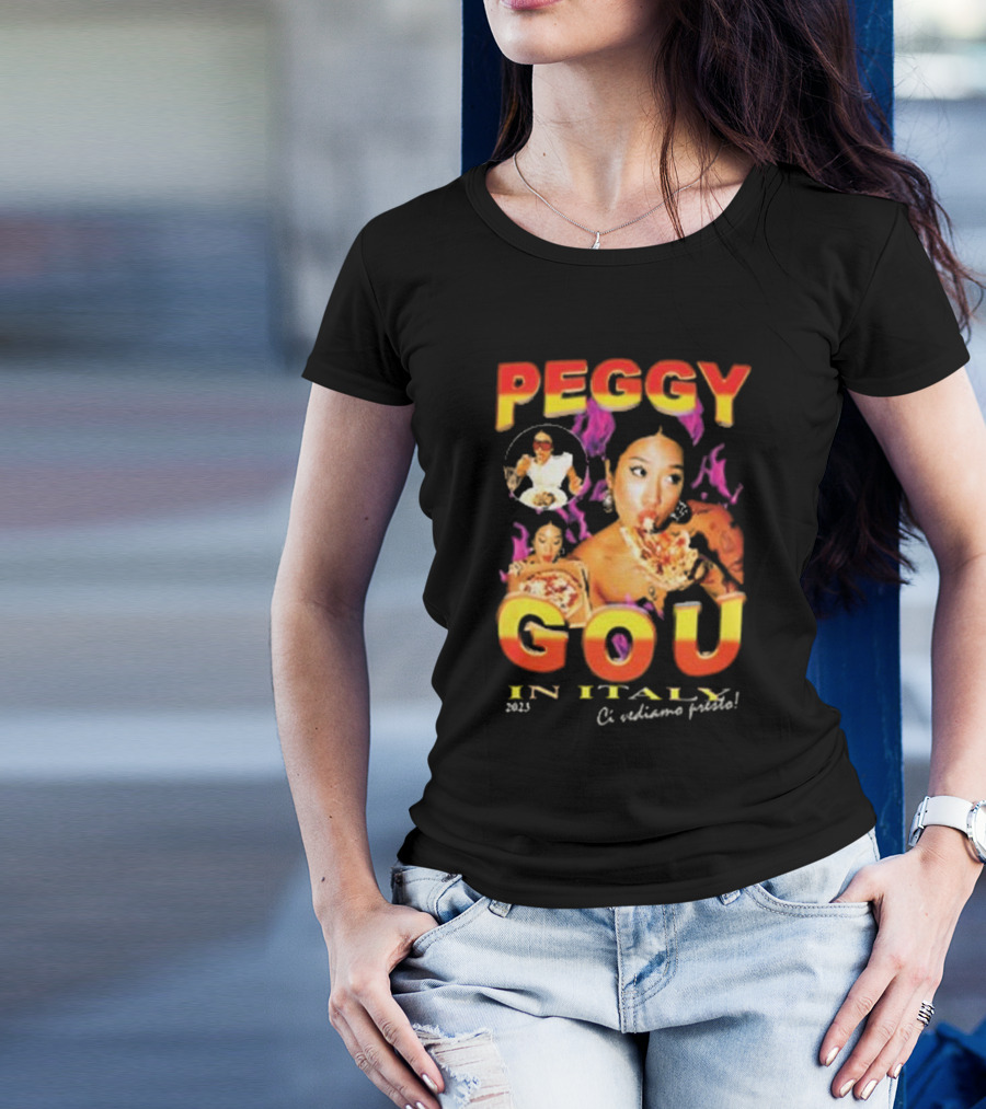 Peggy Gou In Italy Ci Vediamo Presto 2023 Pizza Theme T-Shirt