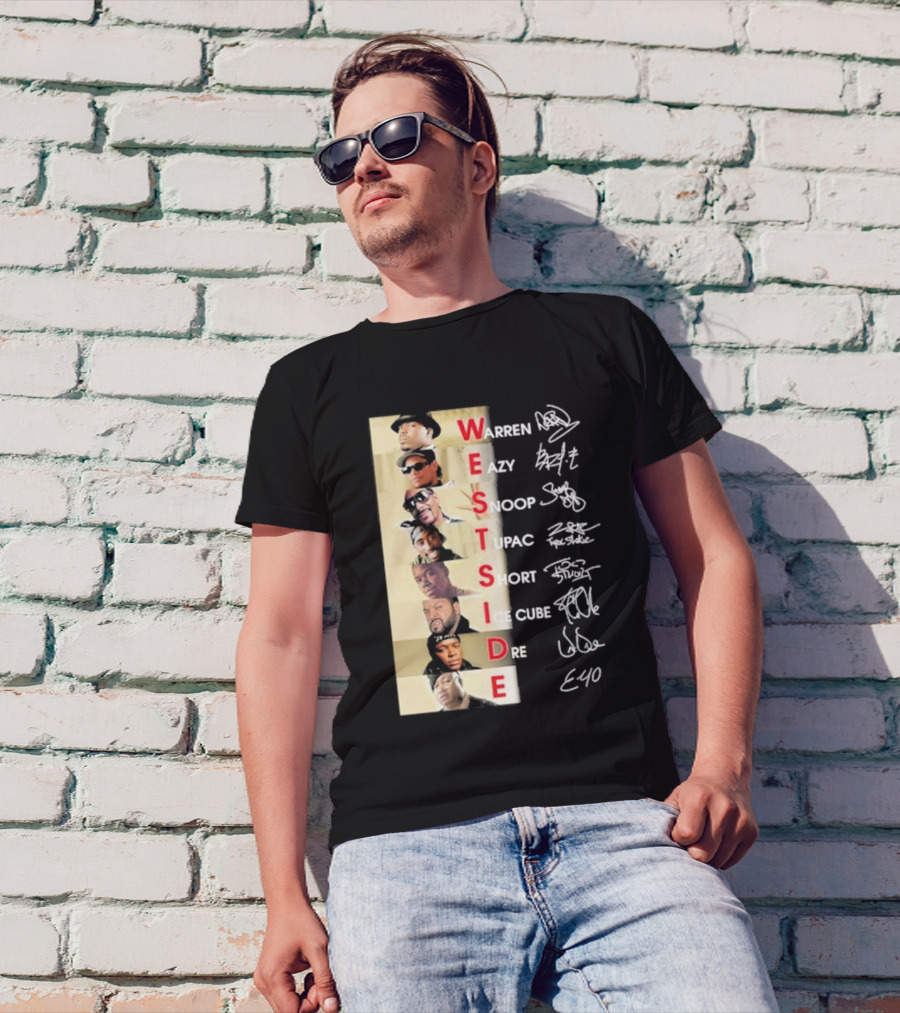 Warren Eazy Snoop Tupac Short Ice Cube Dre E40 Westside T-Shirt