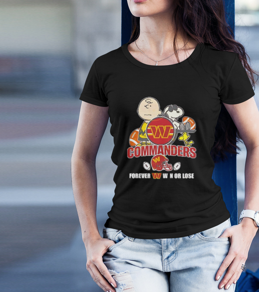 Washington Commanders X Peanuts Collaboration Forever W Not Loose T-Shirt