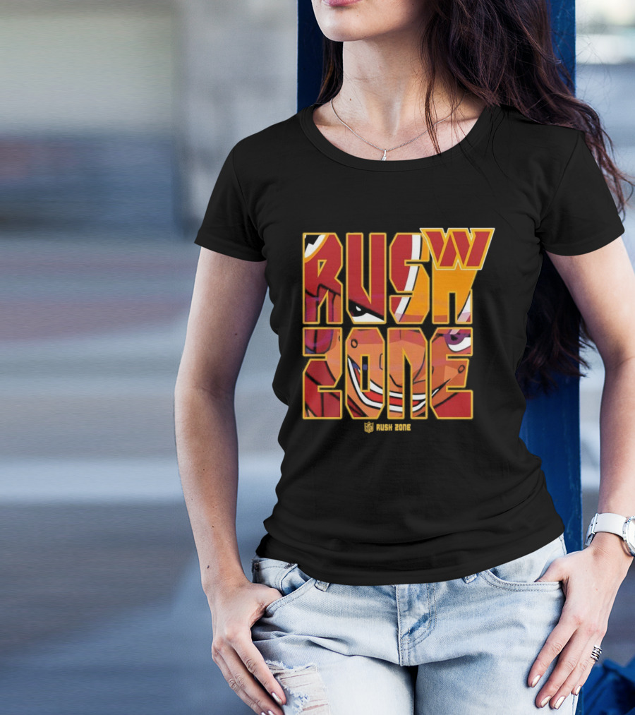 Washington Commanders NFL Rush Zone Cartoon Football T-Shirt