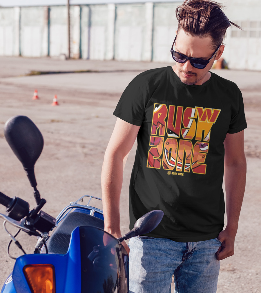Washington Commanders NFL Rush Zone Cartoon Football T-Shirt