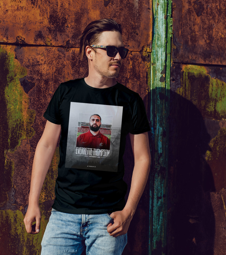 Washington State Football Everette Thompson Assistant Defensive Line Coach Palouse Stadium T-Shirt