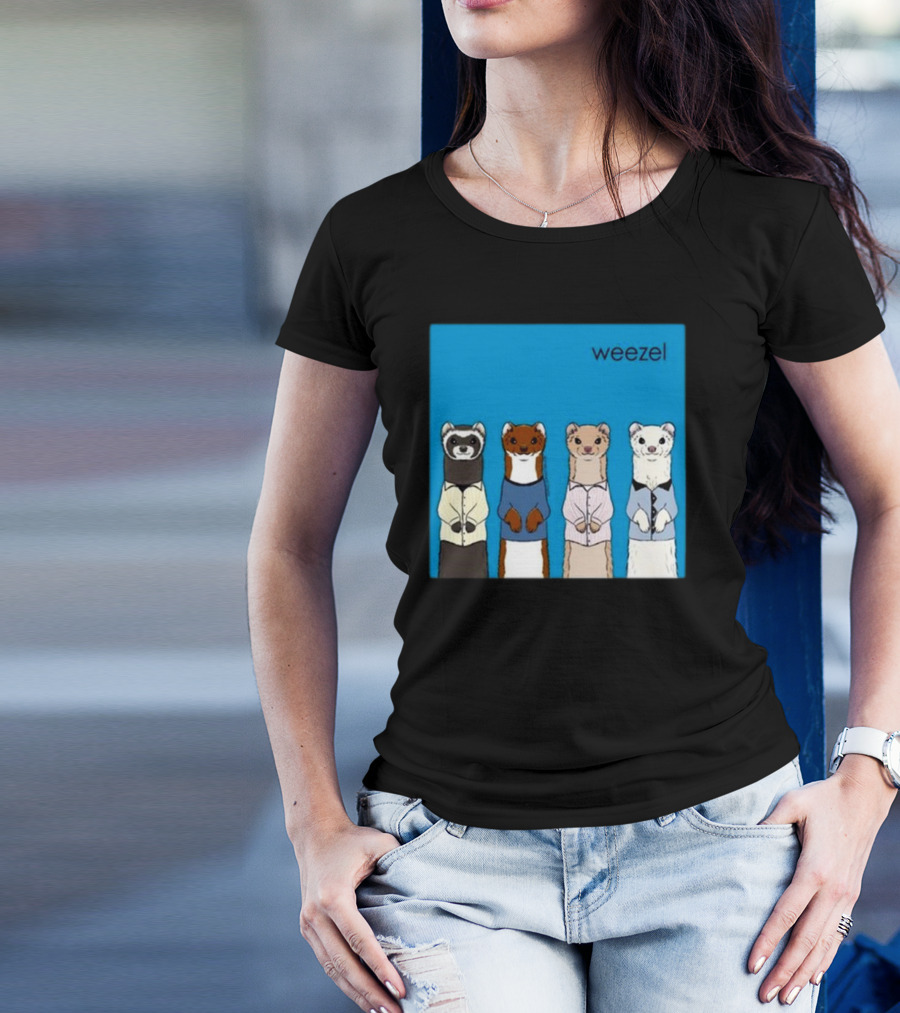 Weezel Weasel In Colorful Outfits Quartet T-Shirt