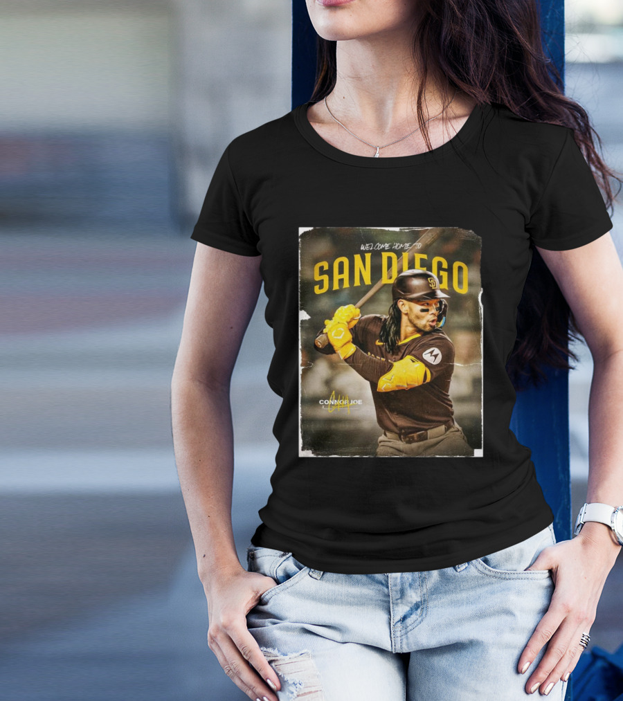 Welcome Home To San Diego Padres Connor Joe Signature T-Shirt