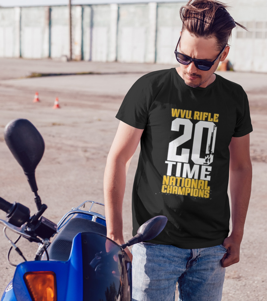 West Virginia WVU Rifle 20 Time National Champions T-Shirt
