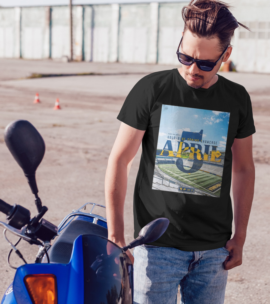 West Virginia Mountaineers Save The Date Gold Blue Spring Showcase April 5 2025 1 PM T-Shirt