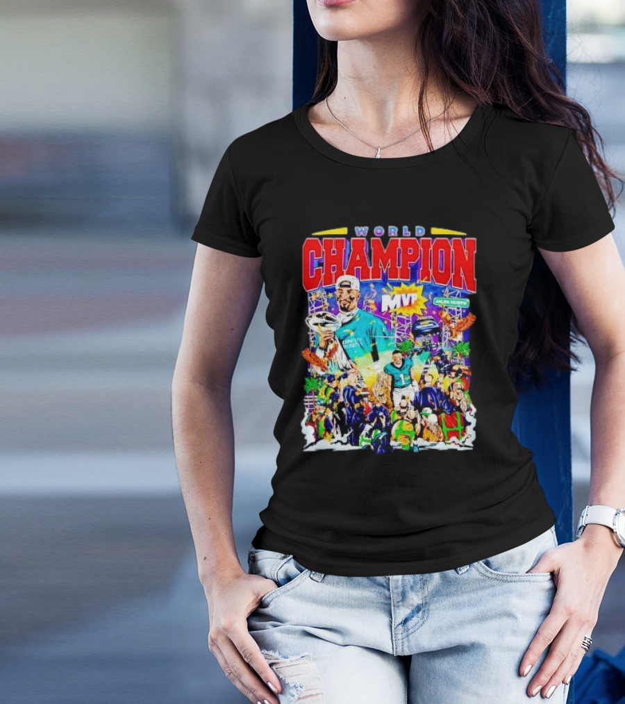 World Champion MVP Jalen Hurts Philadelphia Eagles T-Shirt