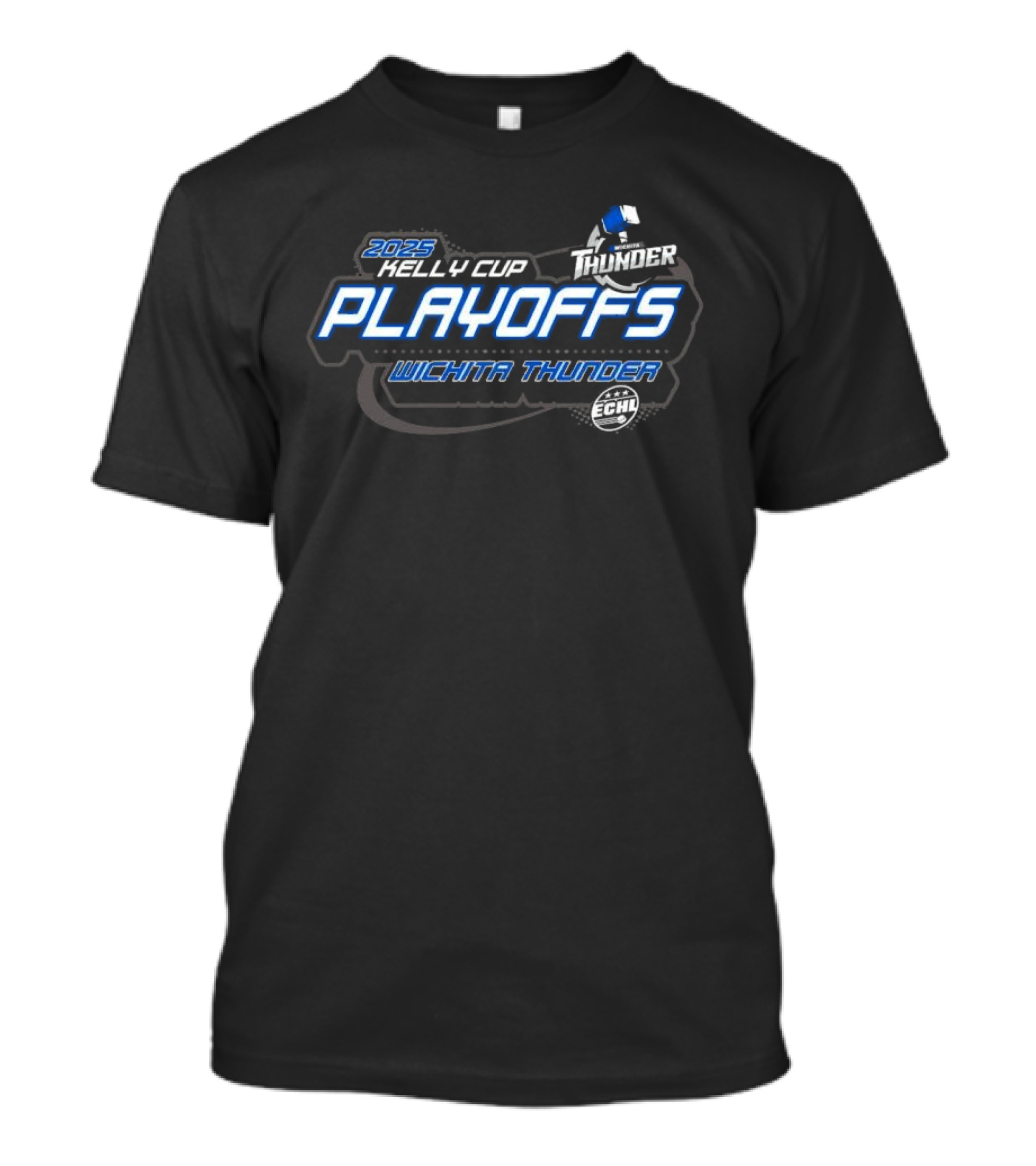 2025 Kelly Cup Playoffs Wichita Thunder Hockey Championship T-Shirt