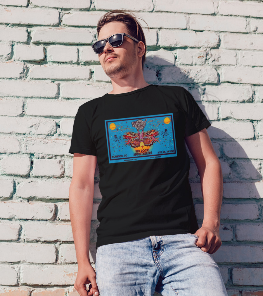 Widespread Panic Red Rocks June 27-29 2025 Morrison CO Butterfly Artwork T-Shirt
