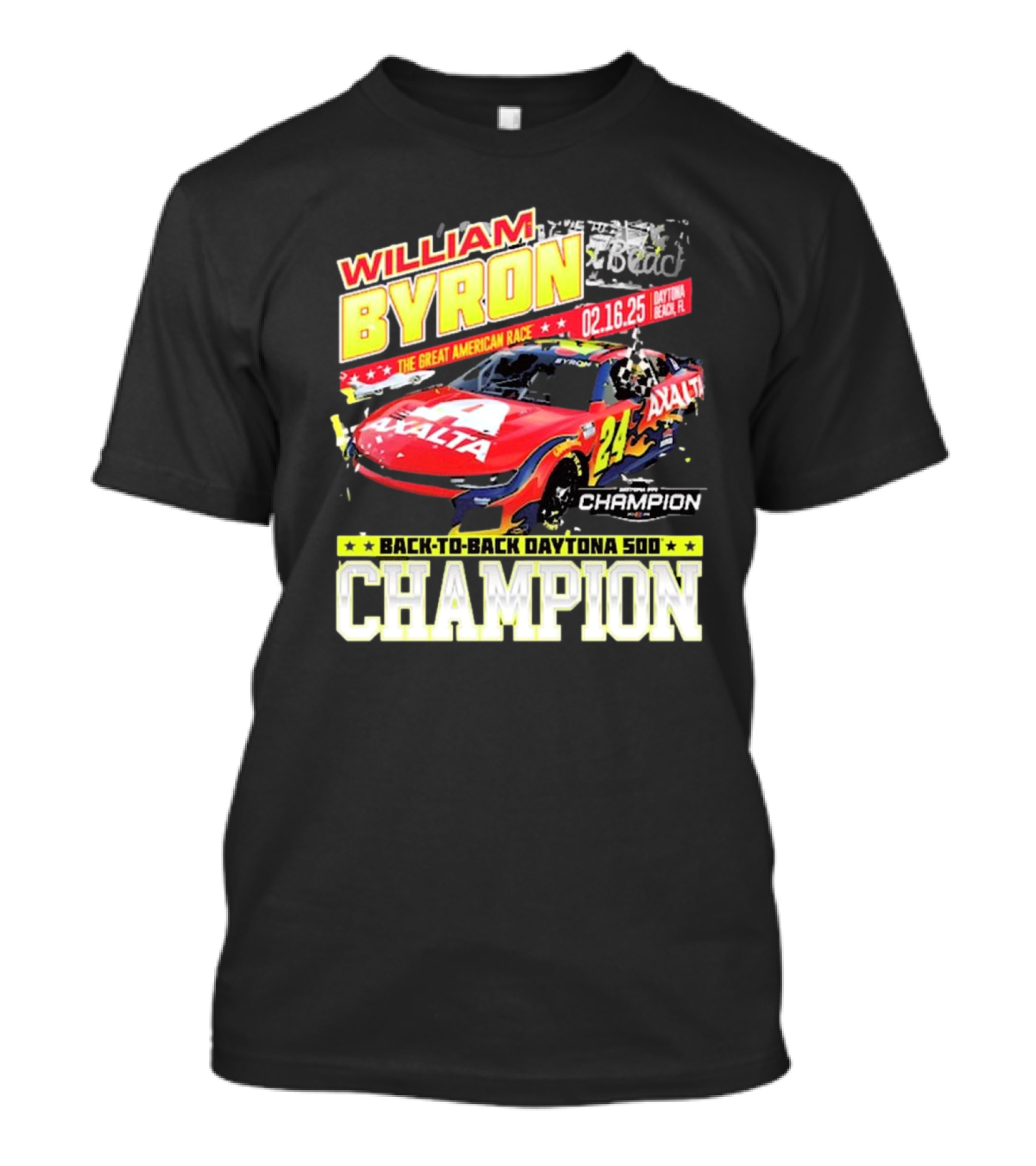 William Byron The Great American Race 02.16.25 Back-To-Back Daytona 500 Champion 2025 T-Shirt
