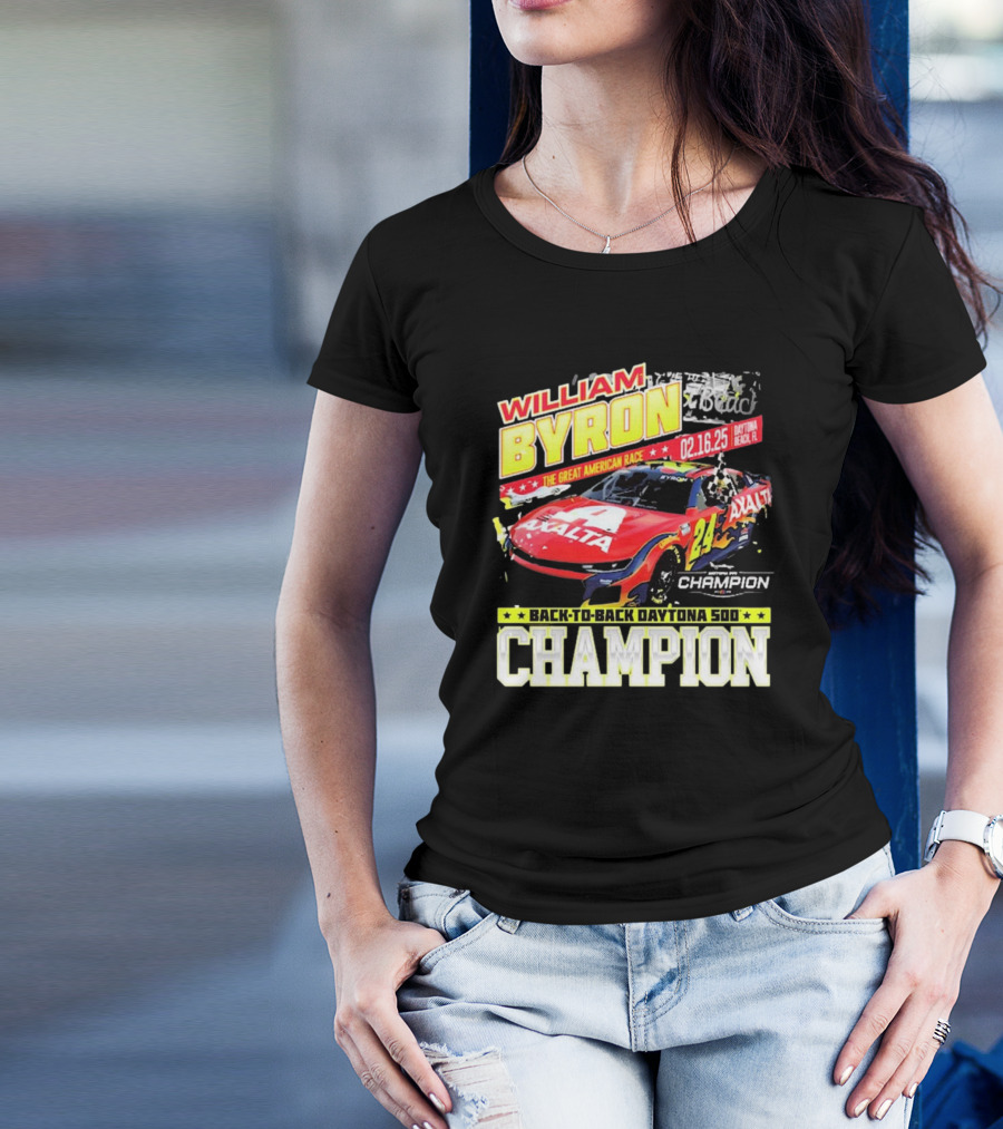 William Byron The Great American Race 02.16.25 Back-To-Back Daytona 500 Champion 2025 T-Shirt