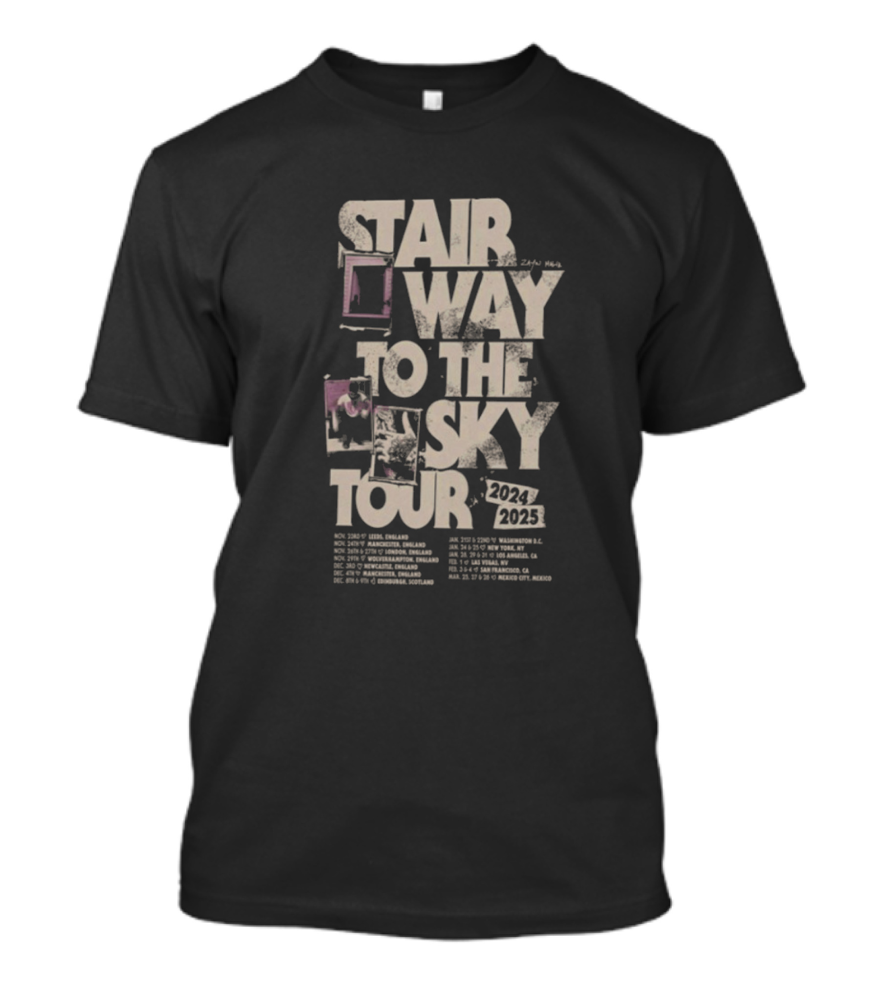 Zayn Stairway To The Sky Tour 2024 2025 UK Cities And Dates T-Shirt