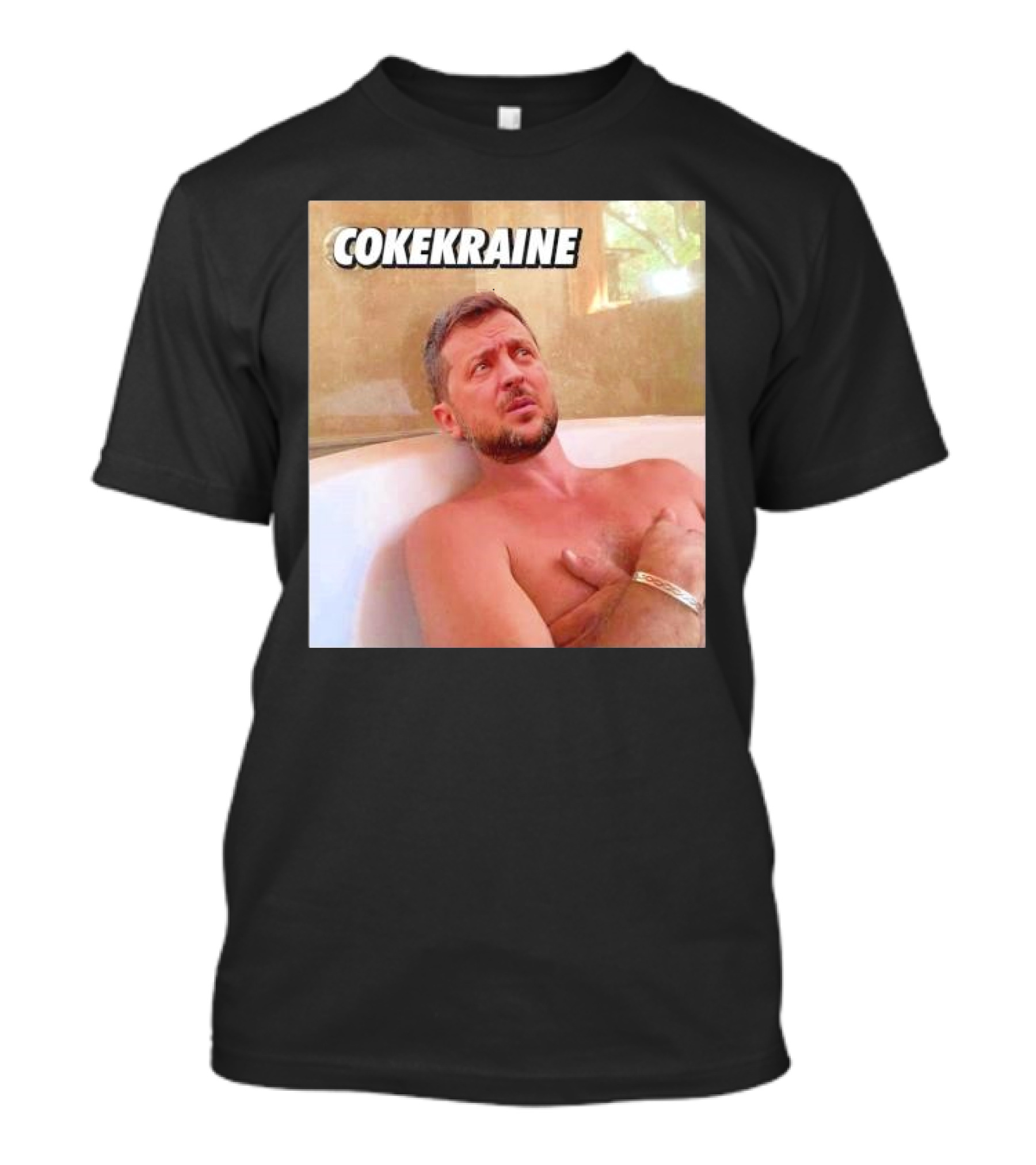 Zelenskyy Cokekraine Bathtub Image T-Shirt
