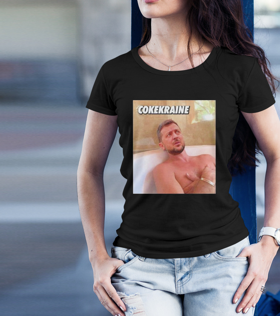 Zelenskyy Cokekraine Bathtub Image T-Shirt