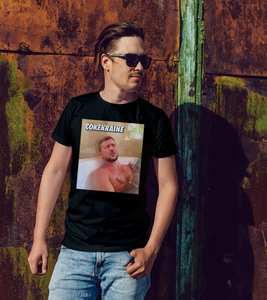 Zelenskyy Cokekraine Bathtub Image T-Shirt