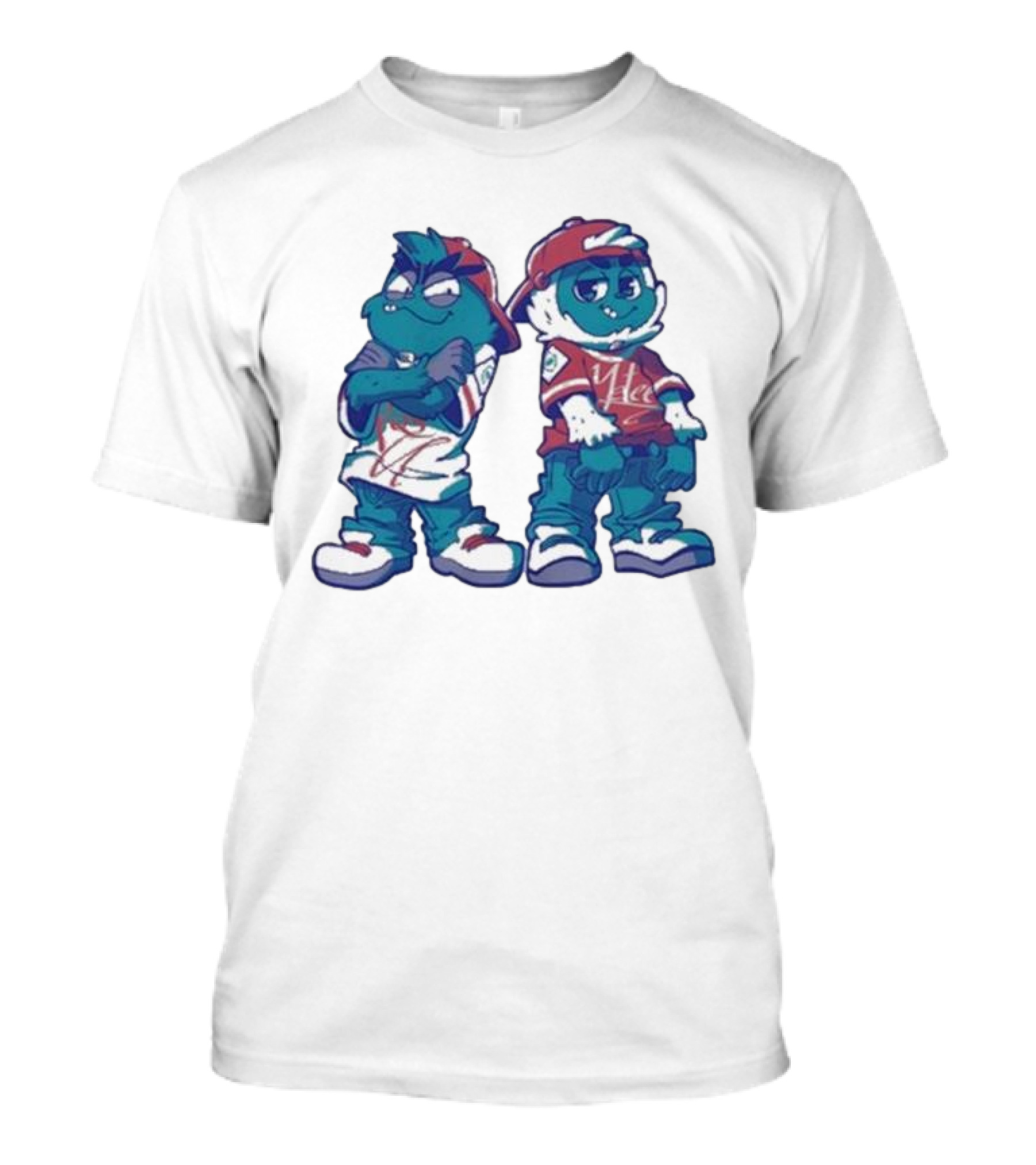 2 Kewl 4 School April Fools 2025 Hip Hop Cartoon Characters In Caps And Sneakers T-Shirt