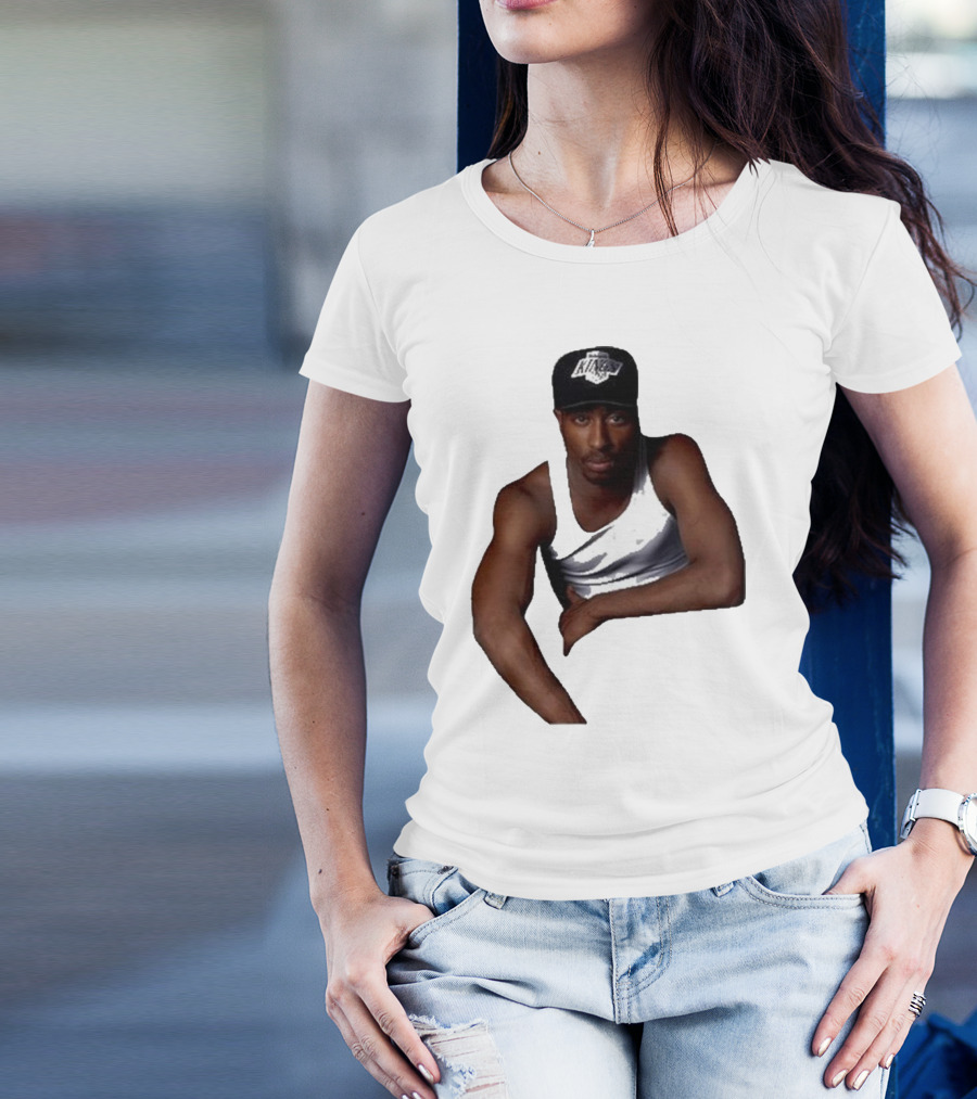 2PAC LA Kings Hat Image T-Shirt